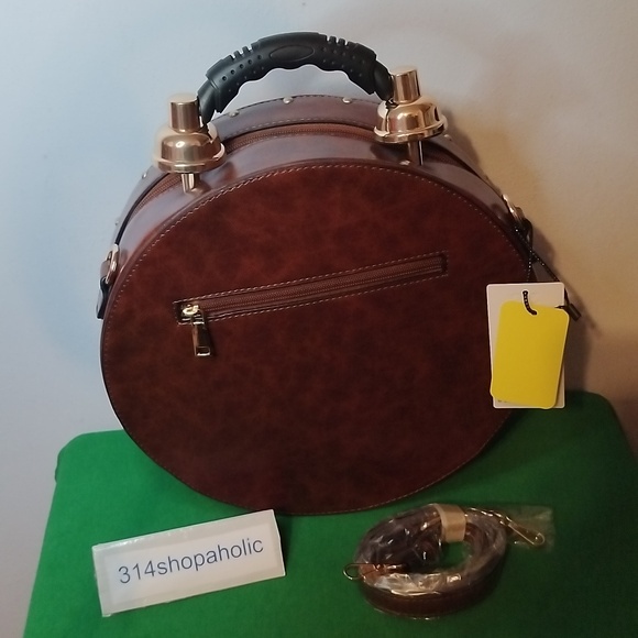 Brown / Gold Fully Functional Clock Purse (With Detachable Strap) - Picture 6 of 9